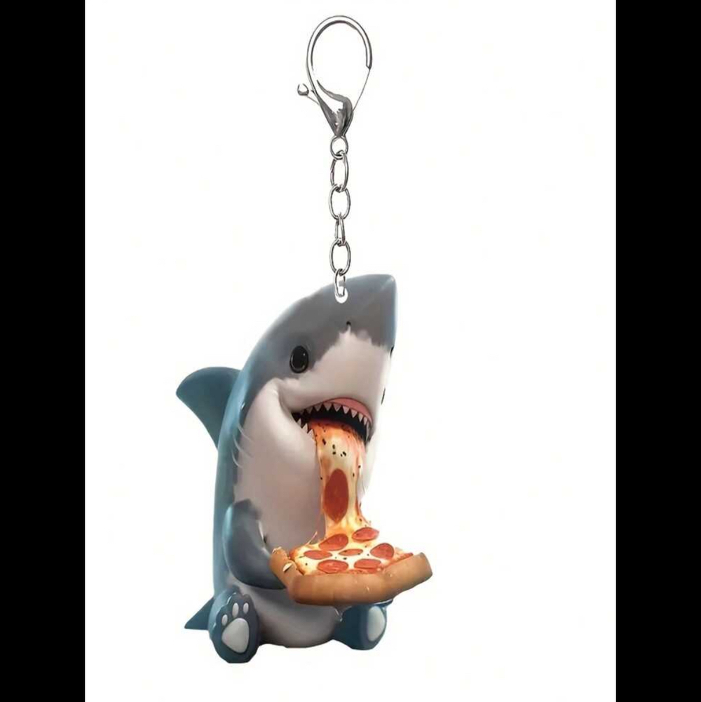3/$25 Shark Pizza Keychain NEW